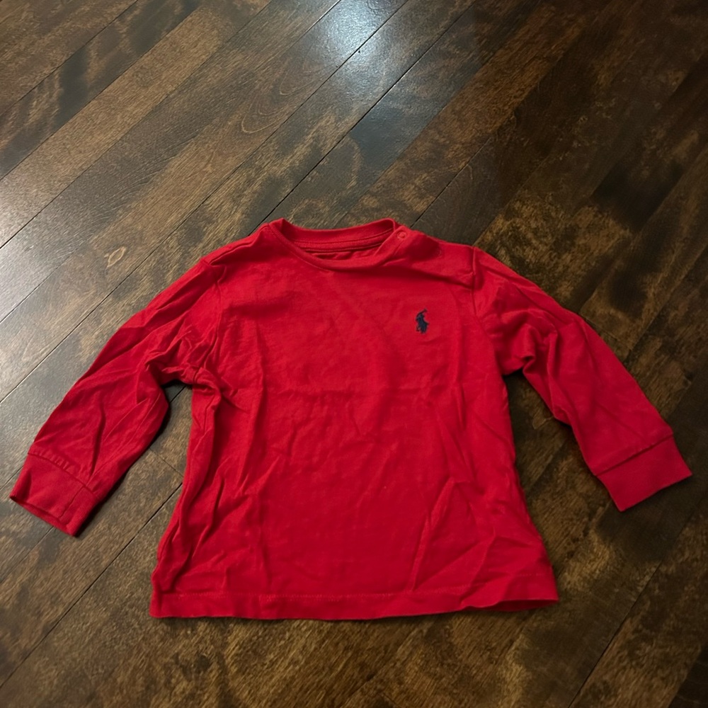 Ralph Lauren 12M long sleeve red tee
